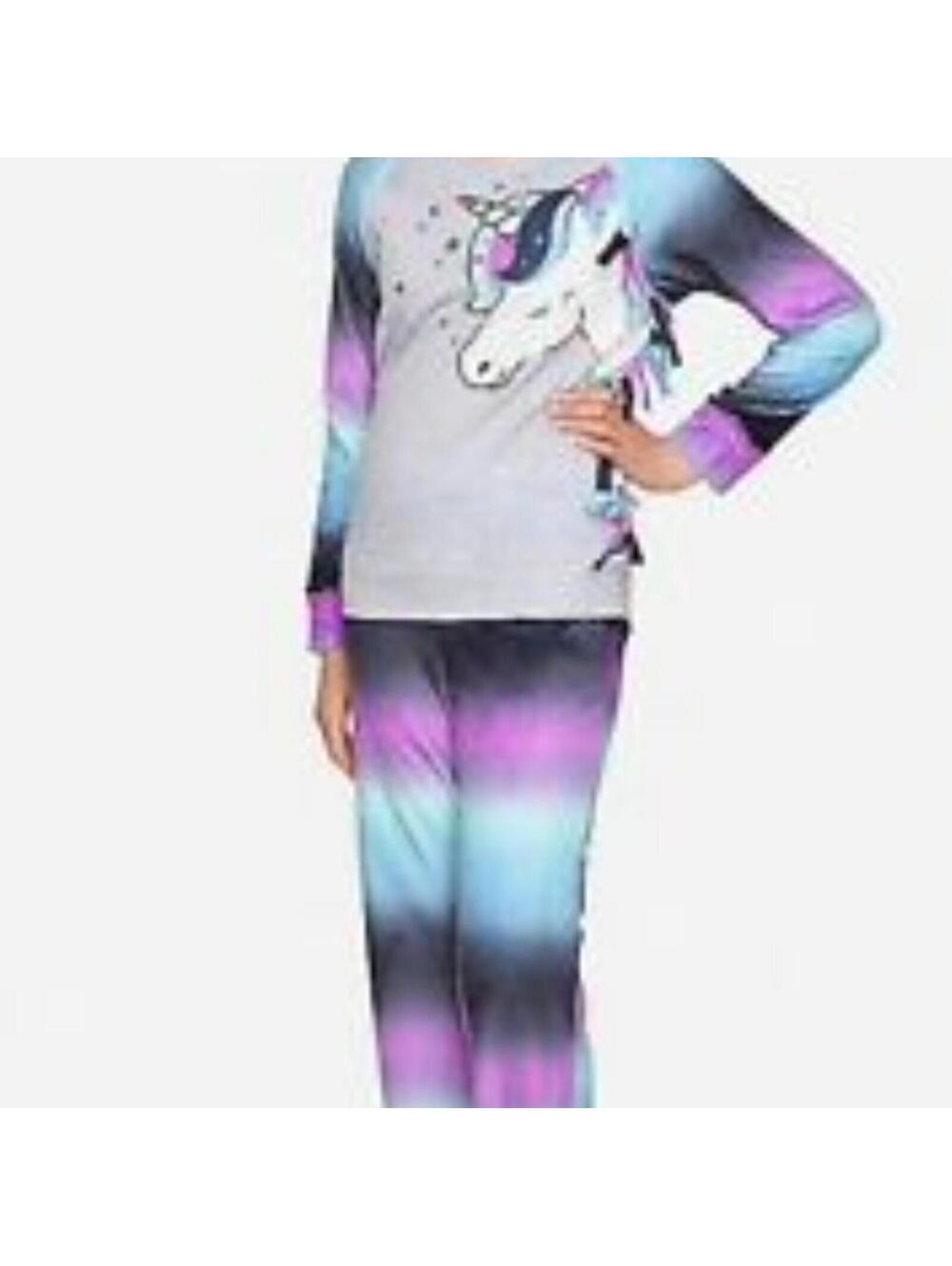 Girls 10 Fuzzy Soft Justice Unicorn Pajamas Set